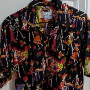 Skeleton fiesta style button-down